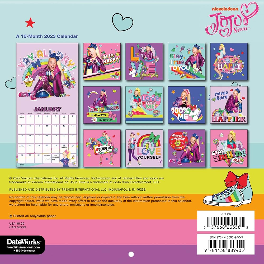 2023 JoJo Siwa Mini Wall Calendar: Trends International